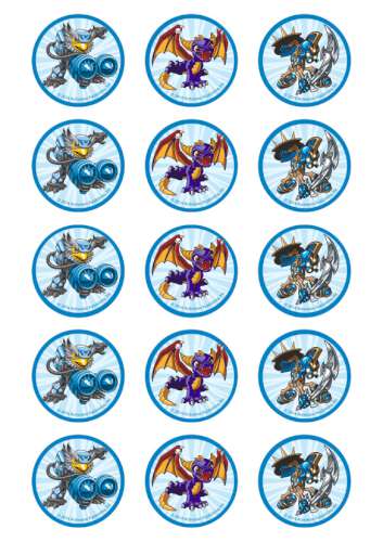 Skylanders Edible Cupcake Images - Click Image to Close
